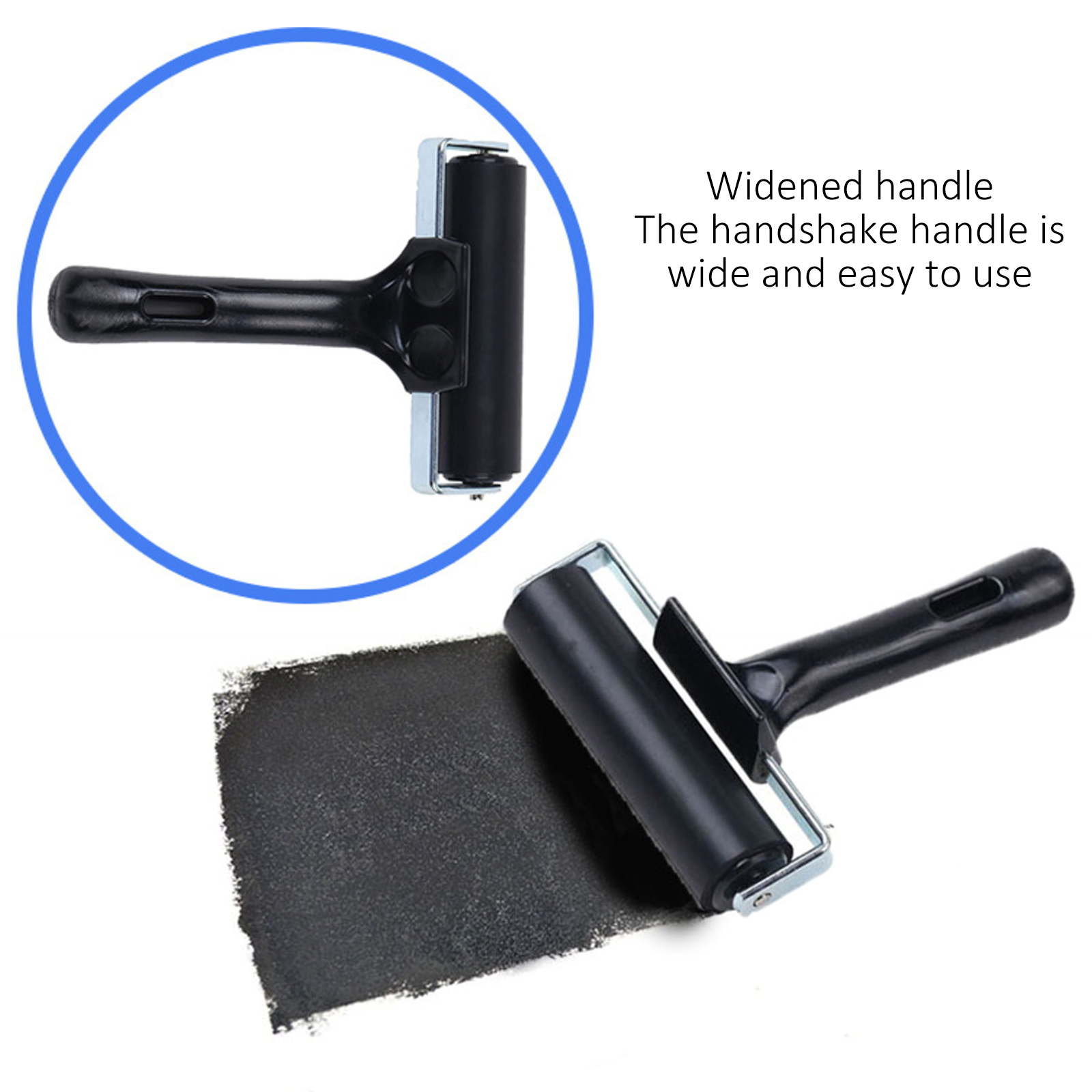 10cm Print Ink Roller Brayer Printmaking Roller Ink Painting Rubber Roller Art Stamping Tools Painting Hand Tools