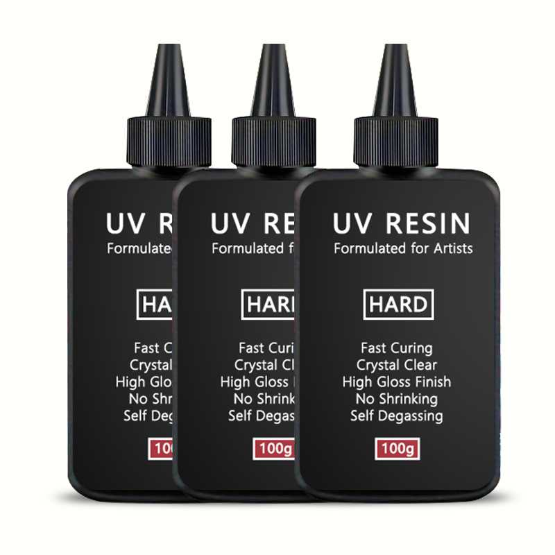 Quick-Drying Hard UV Resin Glue Clear Liquid Ultraviolet Curing Epoxy Resin UV Glue For DIY Crafts Handmade Jewelry Making Tools: Red