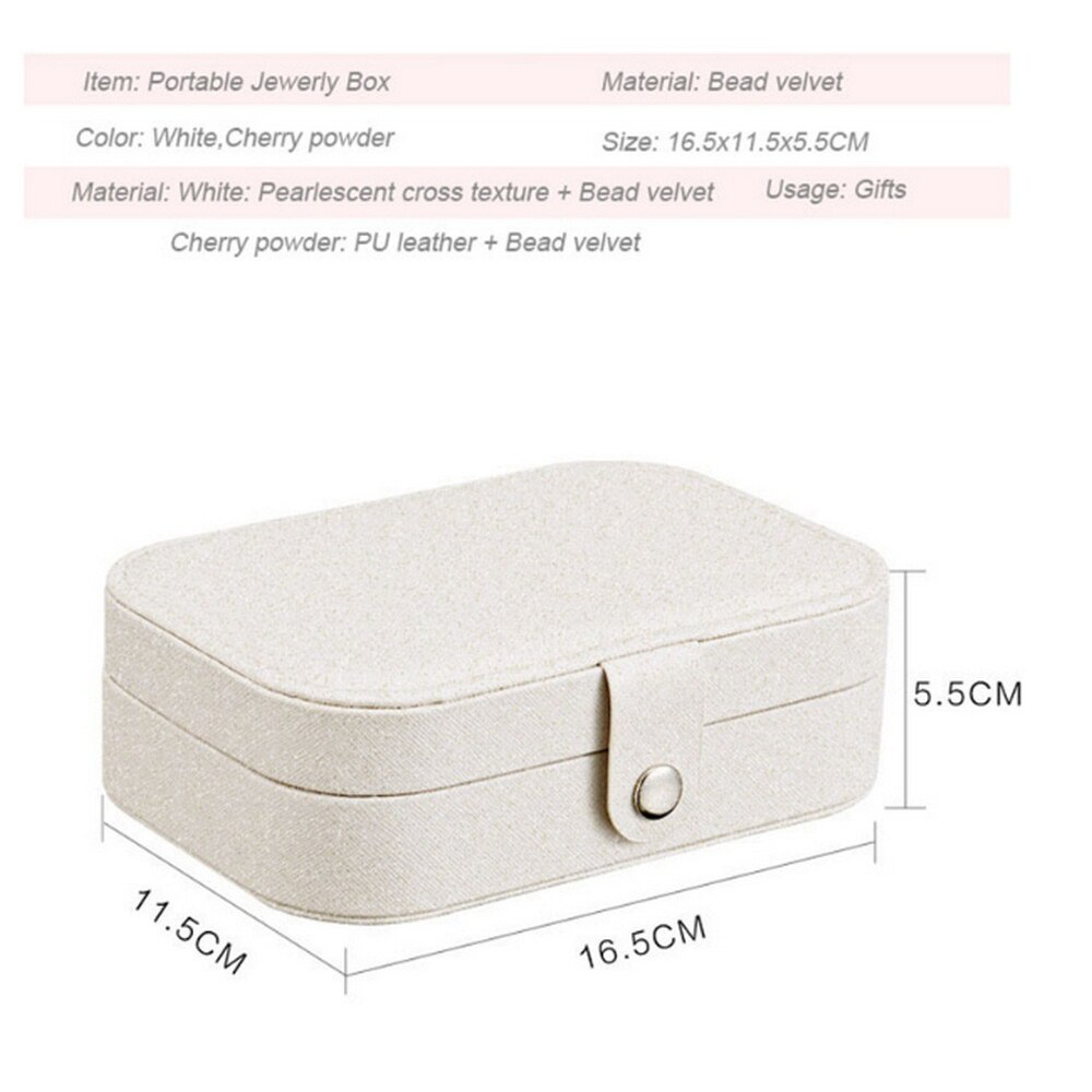 Draagbare Sieraden Doos Display Sieraden Organisator Double-Layer Earing Ketting Ring Box Earing Ring Display Organizer Holder Vrouwen
