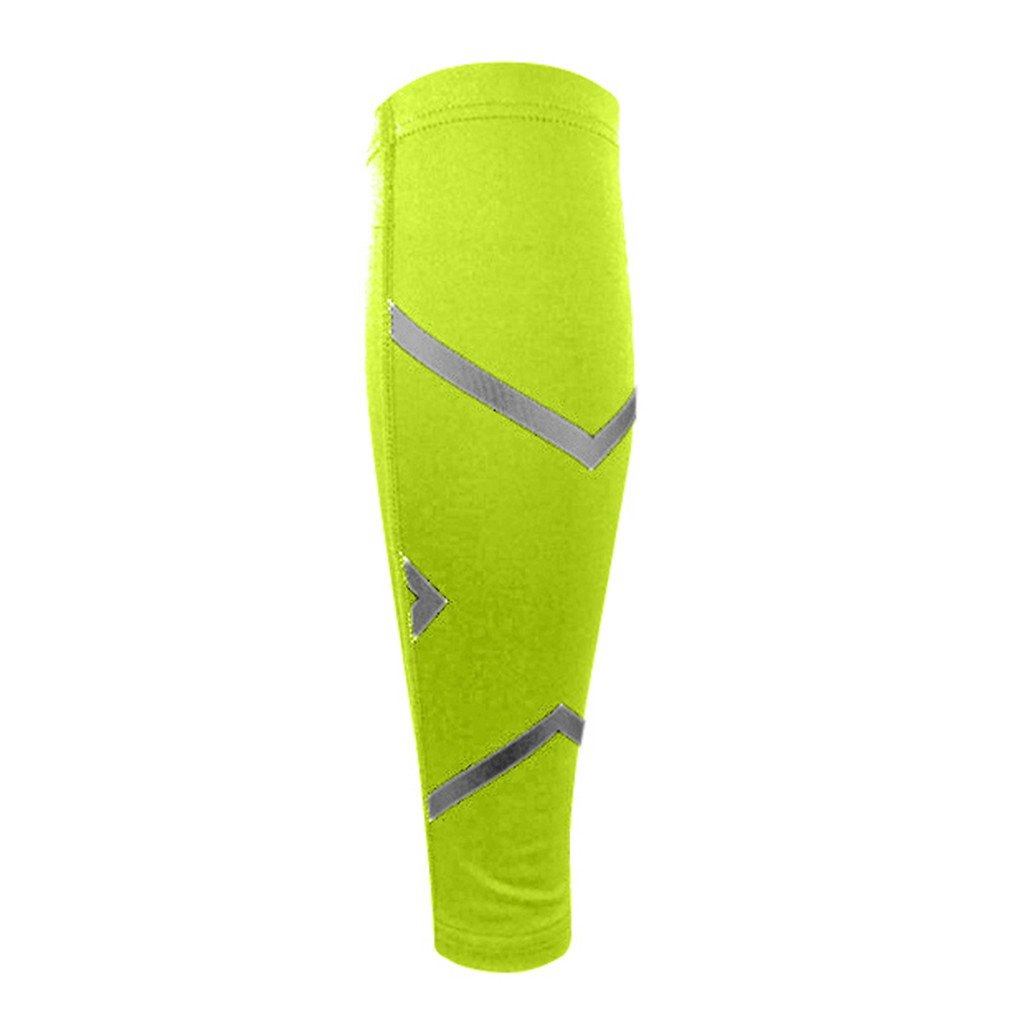 SAGACE veau protéger respirant pression jambe manches jambières mollet jambières unisexe sport basket-ball genouillère: Vert / L