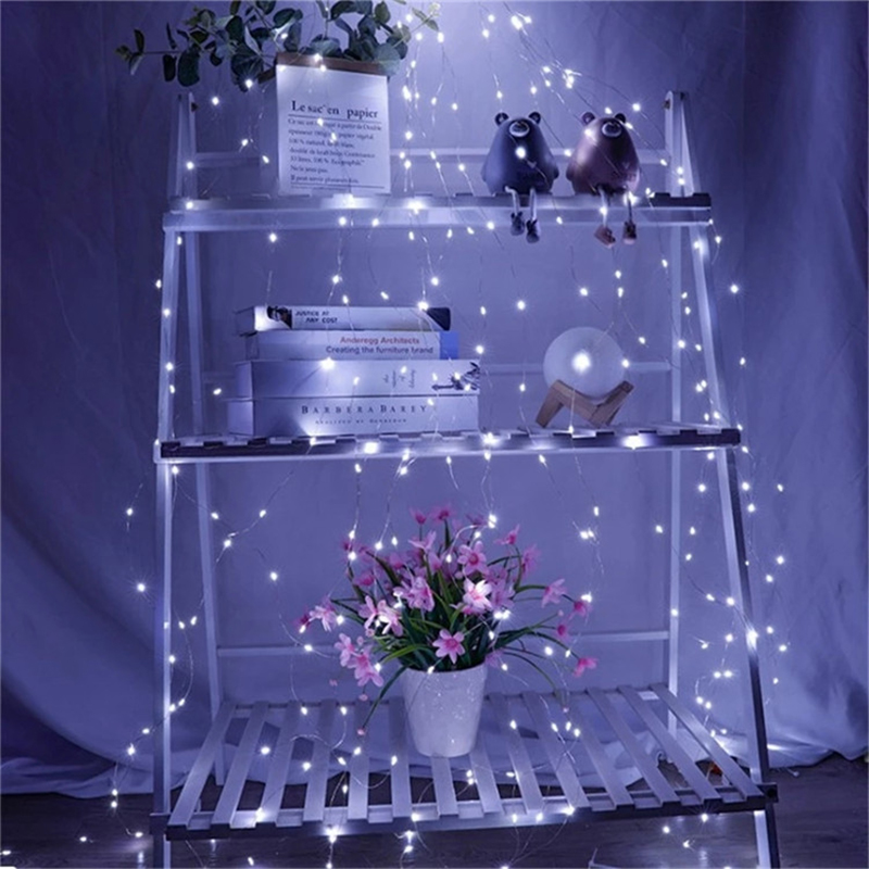 2M Solar Powered LED Branch Lights With Copper Waterproof Waterfall Light For Garden Party Outdoor Christmas Tree Decoration