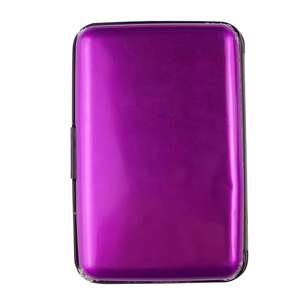 Women Men Business Name Superior ID Credit Card Protector Leather Wallet Card Holder Package Box AA#: Purple