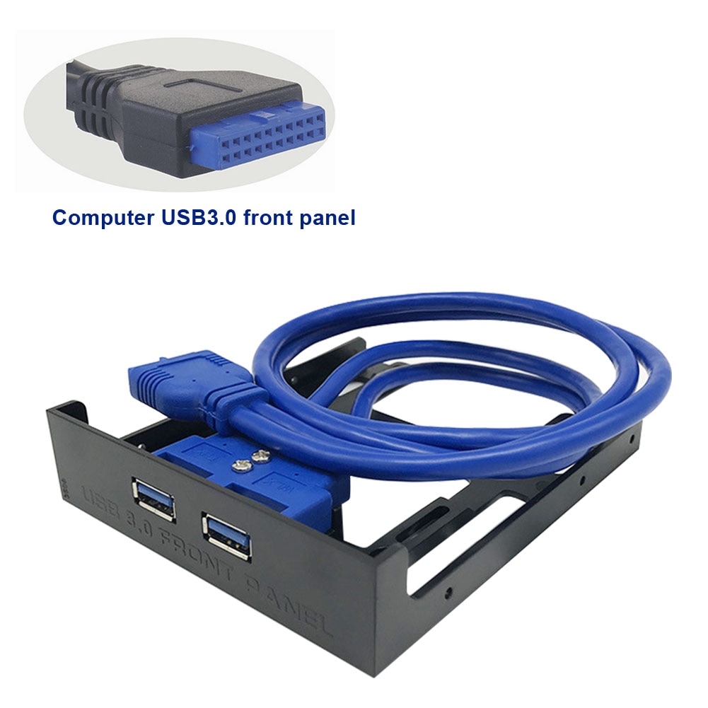 20 pin hub plug and play ekspansion usb 3.0 abs dual porte højhastigheds 3.5 tommer floppy bay frontpanel hjem