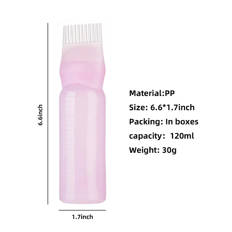 Aplicador de aceite para el cuero cabelludo, botella de llenado repetible, aplicador de peine para raíces, accesorios para salón de barbería, 3 uds., 180ml