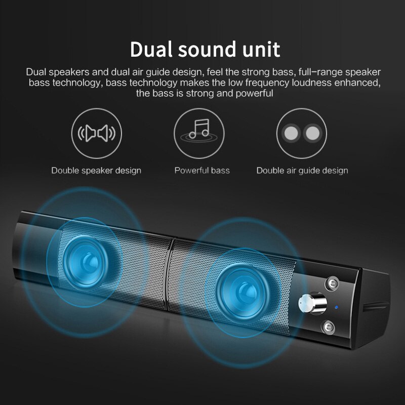 Surround Soundbar Subwoofer Bluetooth Speaker Afneembare Computer Speakers Voor Computer Pc En Laptop