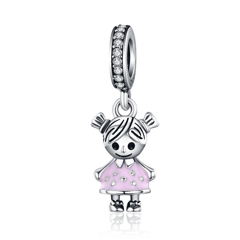 Spring Ninny Rabbit Rabbit Series 925 Sterling Silver Charms Fit Original 3mm Bracelet Bangle DIY Jewelry: CMC543