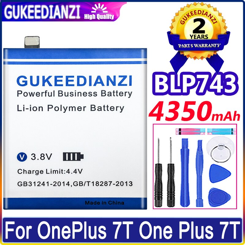 Replacement Battery For One Plus OnePlus 1 2 3 3T 5 5T 6 6T 7 7T pro 8 8T 1+ Nord N100 BE2011 for OnePlus5 OnePlus6 OnePlus7: BLP743