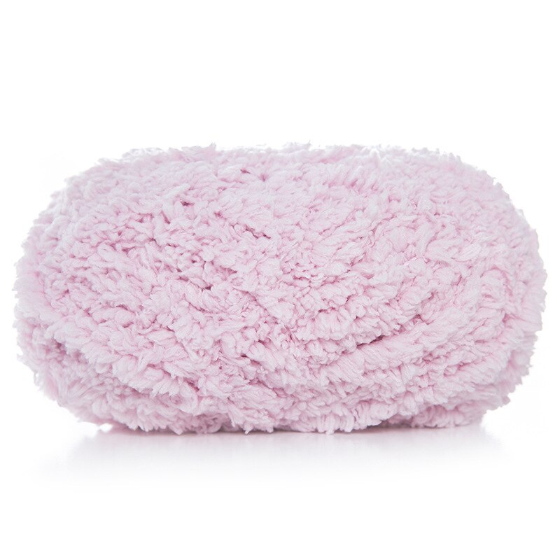 Fil doux et lisse pour tricot à la main, 50 grammes par boule, laine polaire de corail colorée, fil au Crochet, fournitures d'écharpe, de chapeau, de pull pour bébé: light pink02