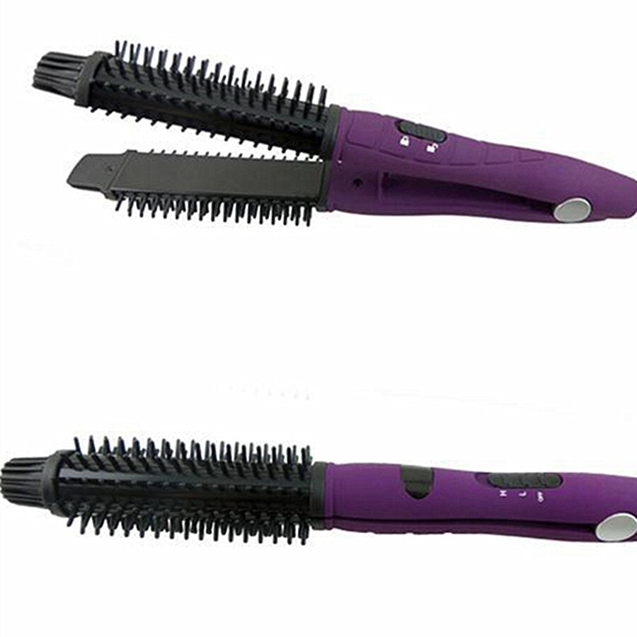 2 In1 Pro Keramische Krullen Magic Hair Roller Straightener Curler Ronde Borstel Haar Wand Haar Keramische Ijzer Professionele Rollers