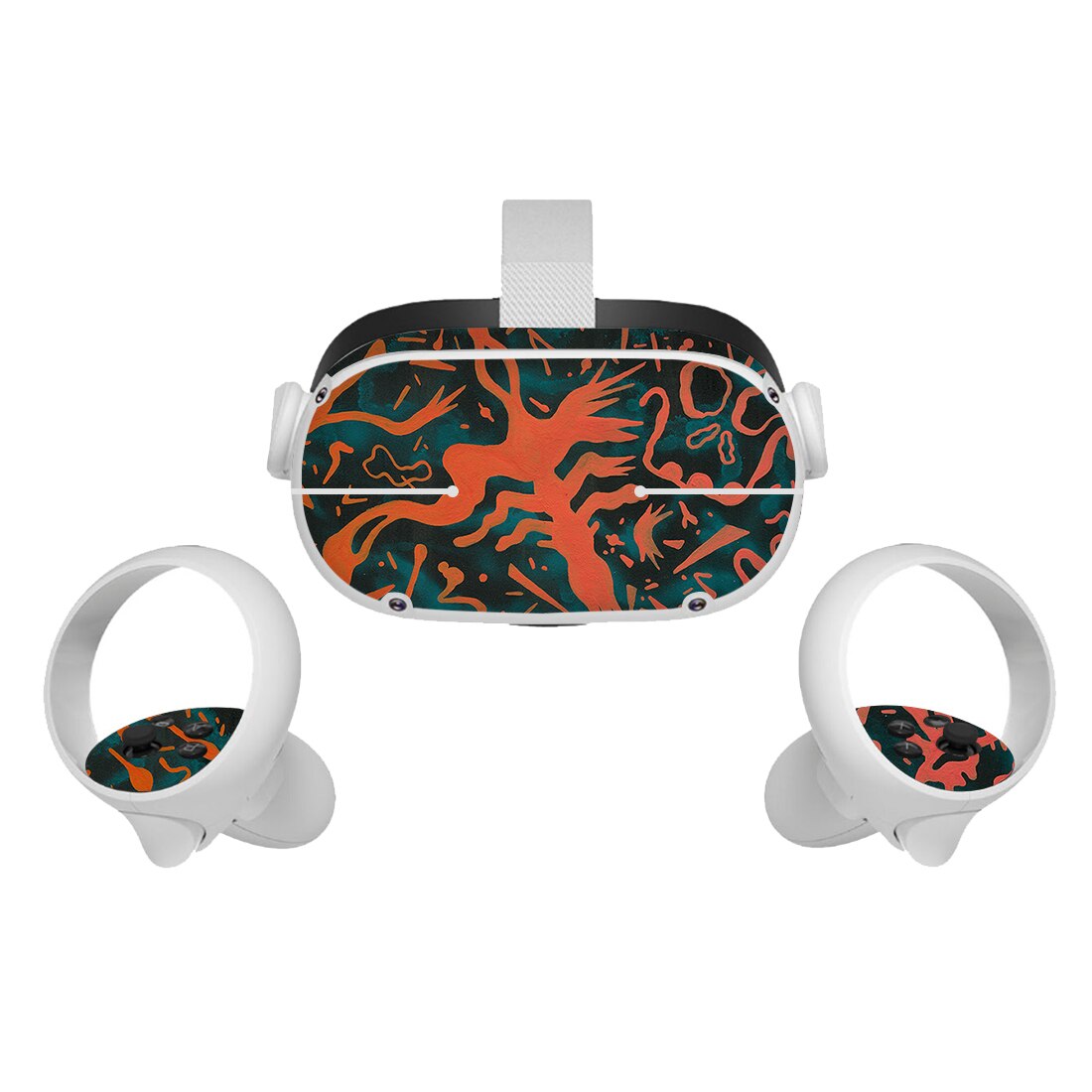 1set Cartoon Skin Decals for Oculus Quest 2 VR Glasses stickers PVC vr Headset Sticker For Oculus- Quest2 controller Accessories