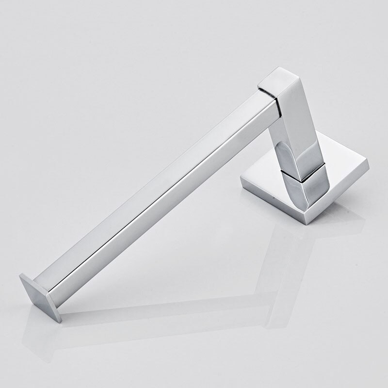 Chrome Square Bathroom Toilet Roll Holder. Wall Mounted Toilet Roll