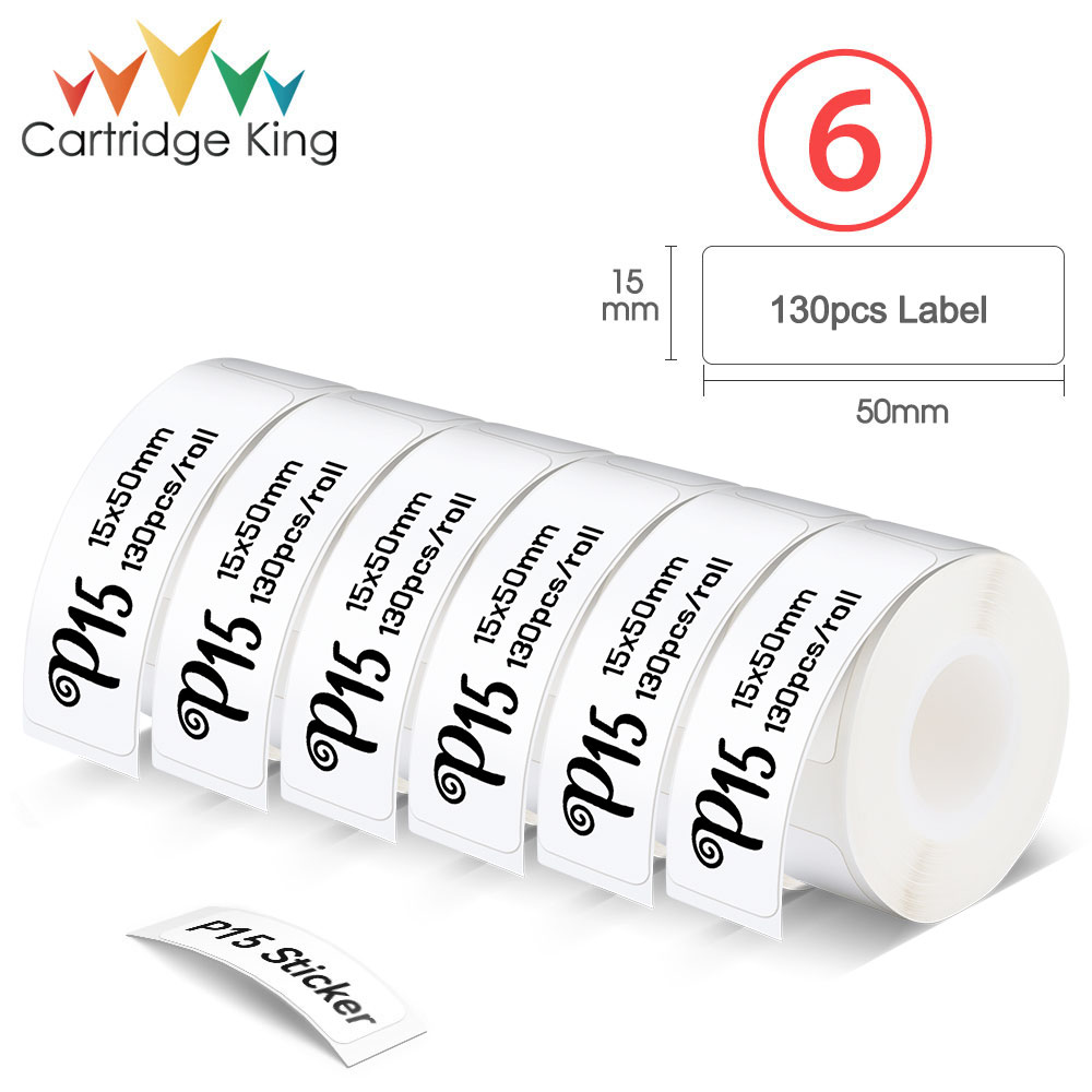 3~6PK White Label Tape for P15 Label Maker Thermal Printer Paper 12mmx40mm 160PCS/Roll Waterprood Adhesive DIY Printing Sticker: PURPLE