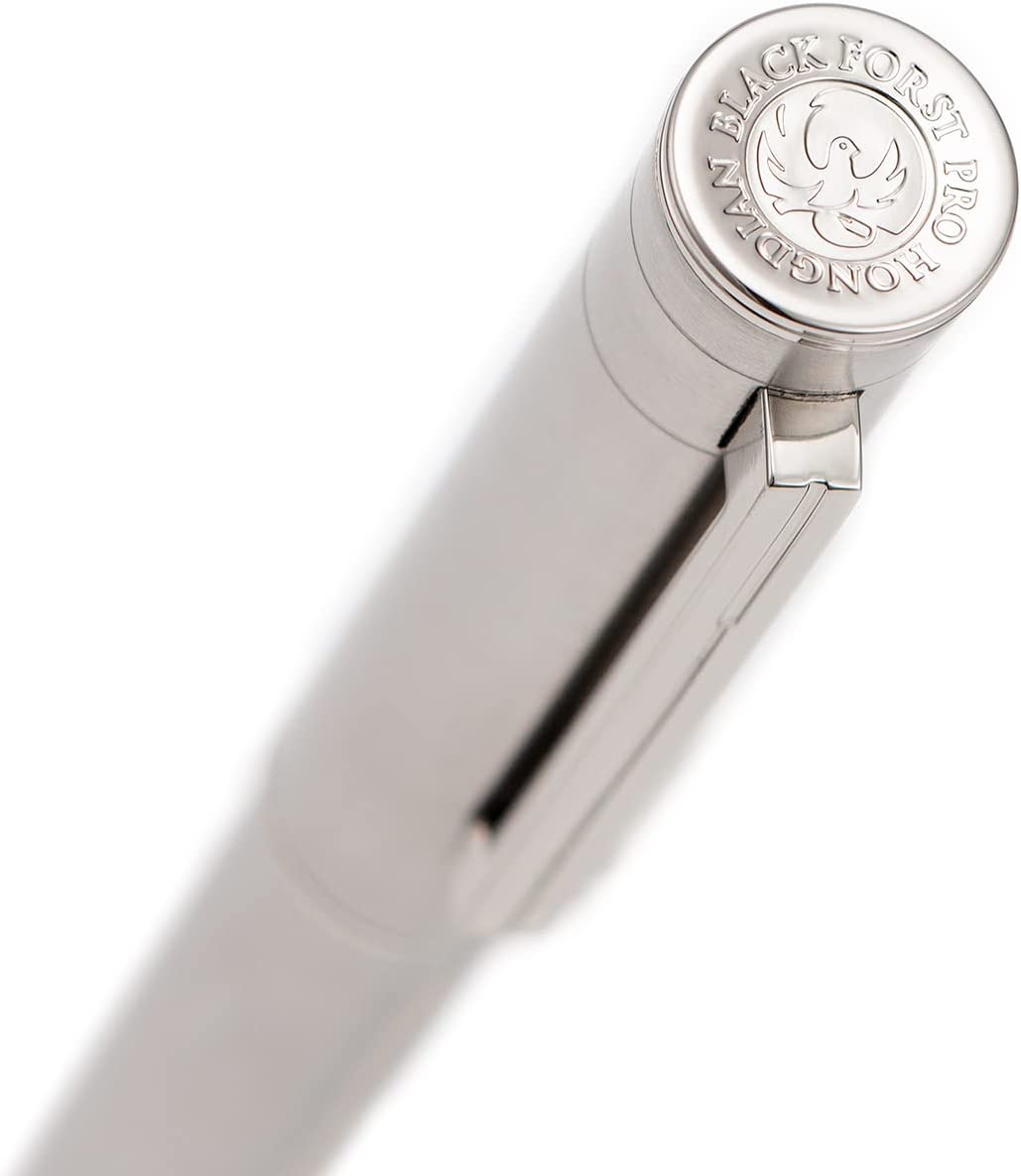 Penna stilografica in acciaio inossidabile Hongdian 1861 EF/F/M/pennino piegato, impostato di penne da scrittura lisce dal design classico