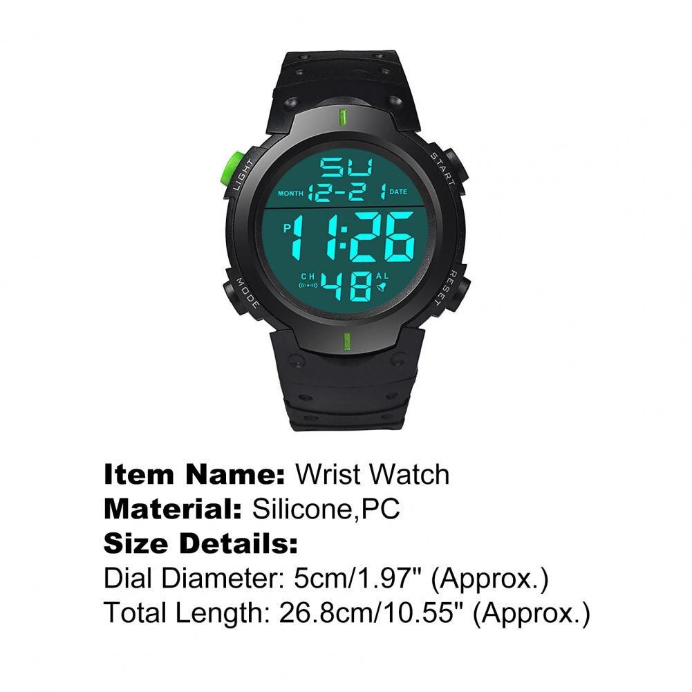 Flexible Digital Sport Wristband Accurate Stainless Watch for Office: White