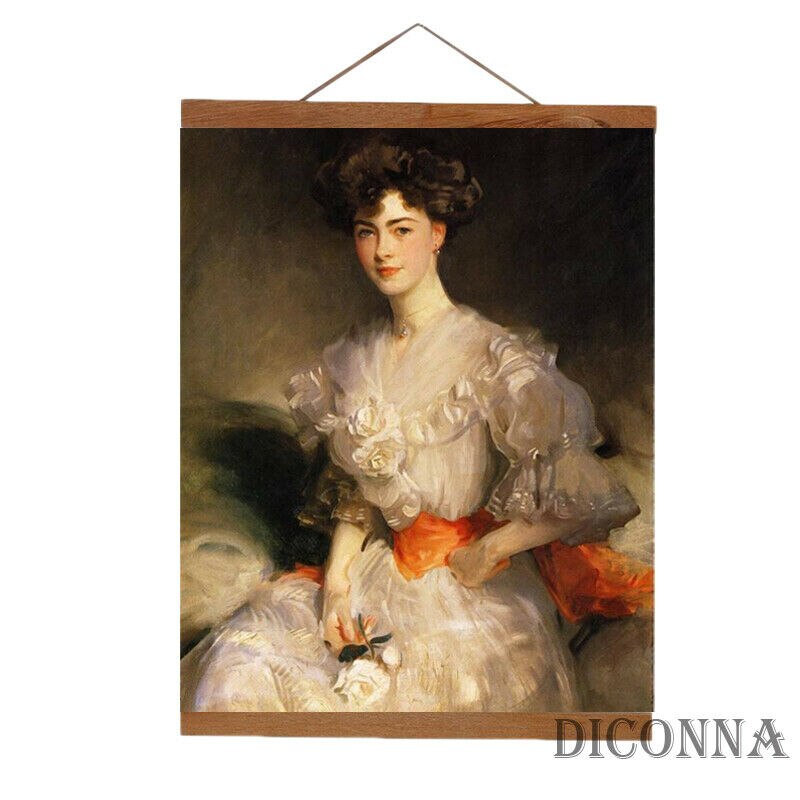 21-80cm Magnetic Wooden Photo Frame Scroll Print Poster Picture Hanger DIY all Hanging Poster Frame Decor