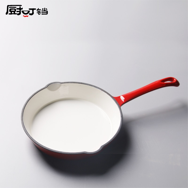 Enamel cast iron pan. Enamel frying pan. No coating, no sticking.