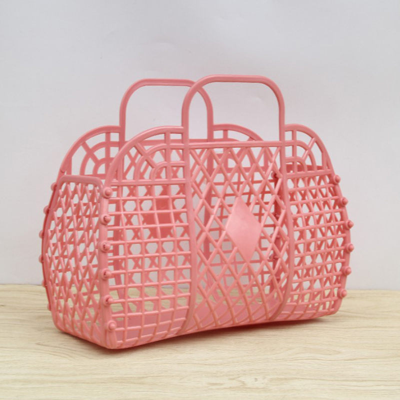 1pcs Bathroom Laundry Basket Foldable Mesh Portable Plastic Bathroom Laundry Basket Assemble the Wash Basket