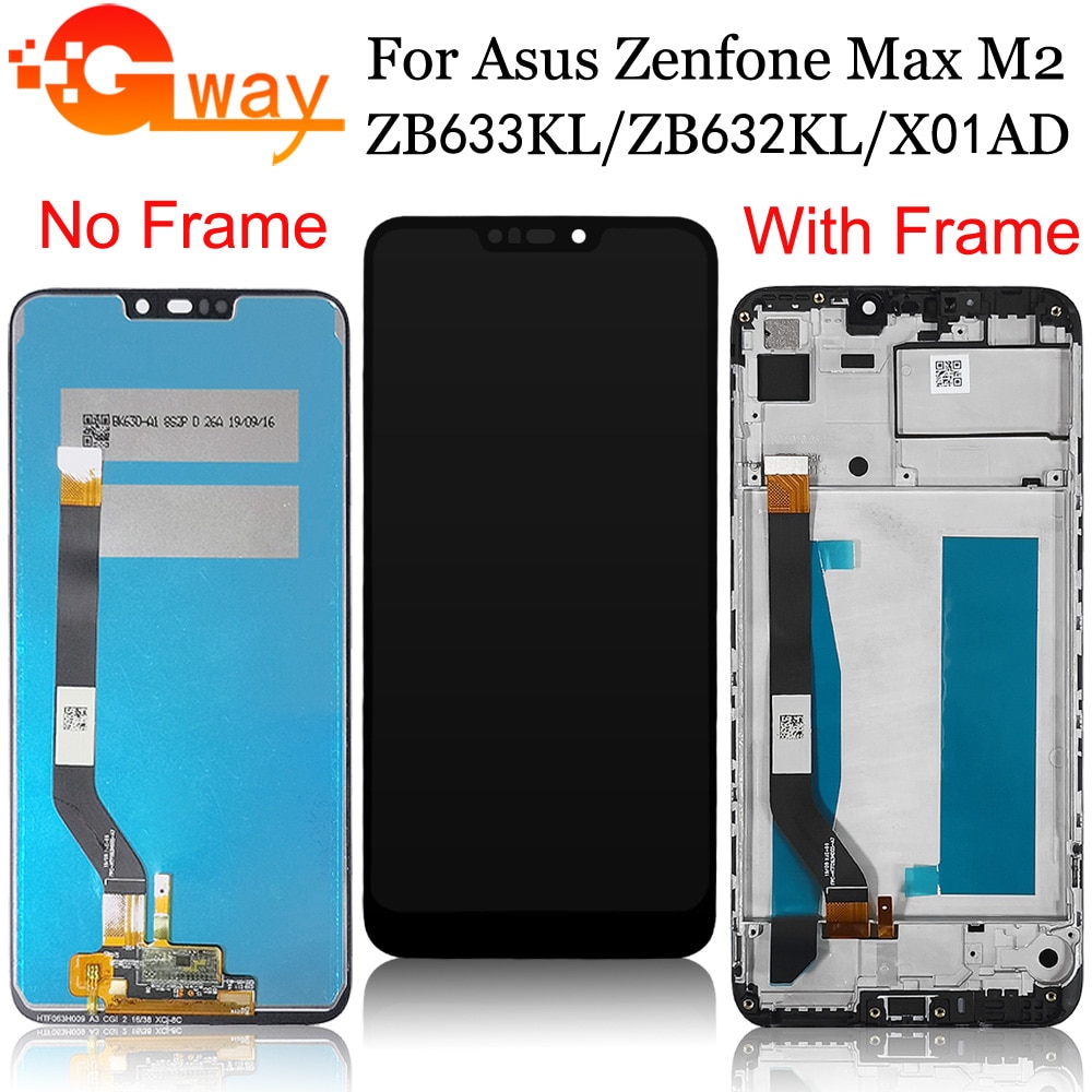 6.26 "pour Asus Zenfone Max M2 LCD ZB633KL/ZB632KL/X01AD écran d'affichage LCD + numériseur d'écran tactile + assemblage de cadre + outils