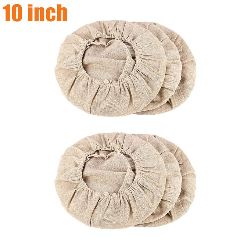 6pcs Smooth Accessories Banneton Round Bread Basket Cloth Liner Baking Kitchen Sourdough Soft Brotform Proofing Cover Dough: 10 Inch