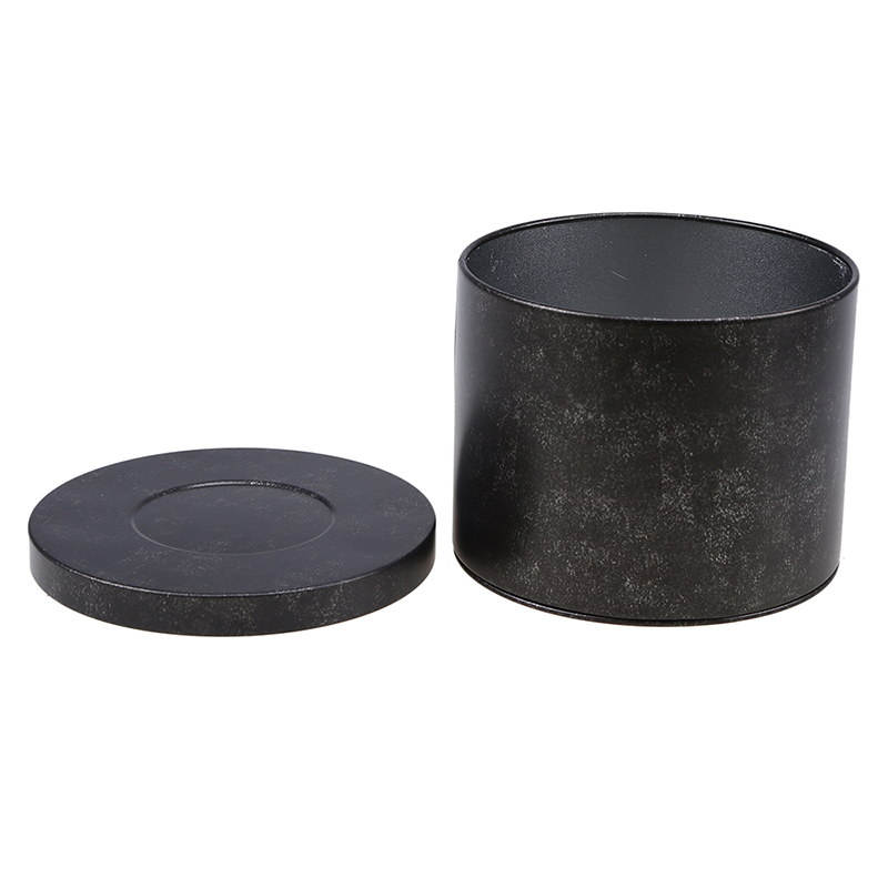Bærbare teblade kan beholder mini forseglet aluminium opbevaring boks urte stash krukke kaffepulver tin te krukke organizer dåse: Sort