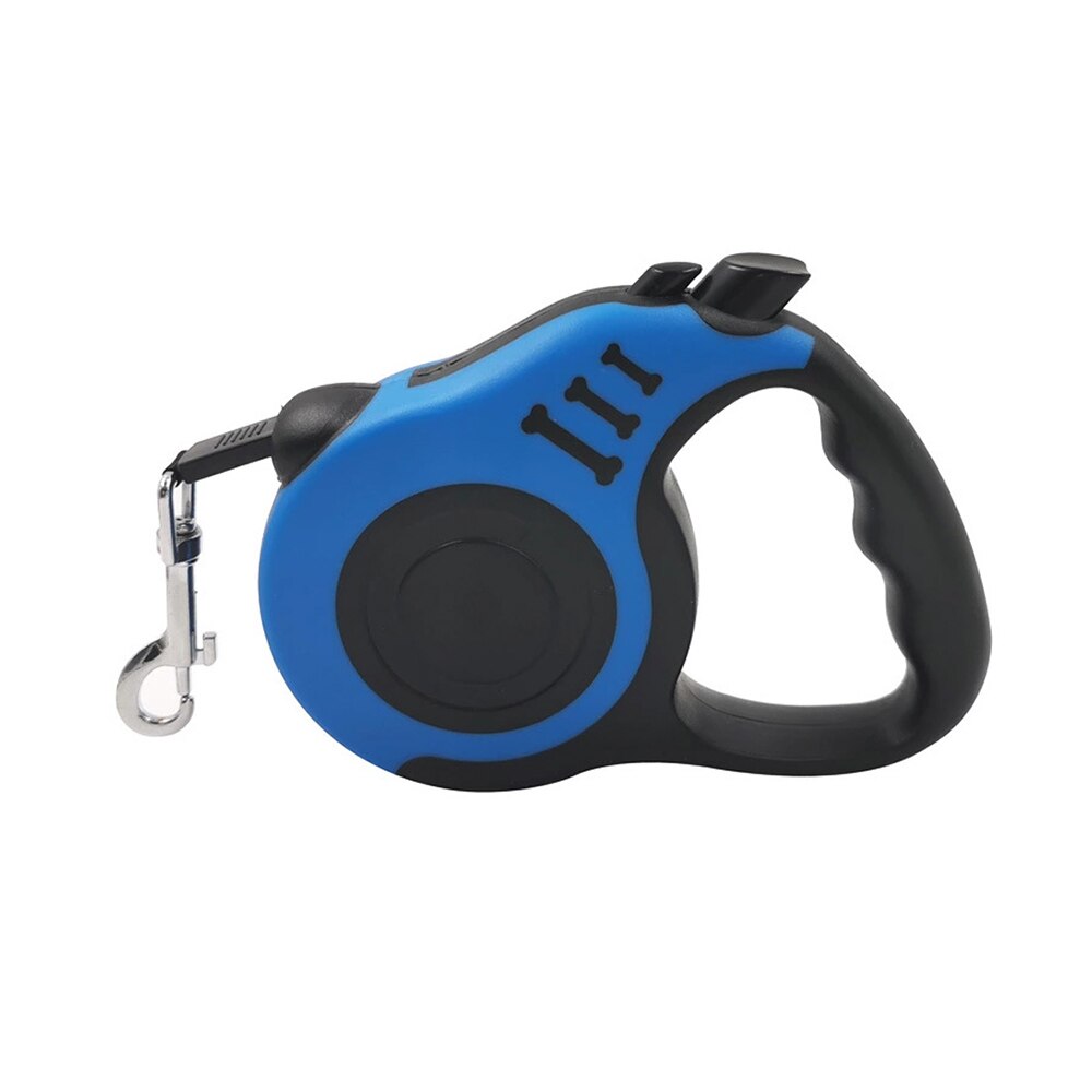 5/3M dauerhaft Hund Leine Automatische Versenkbare Nylon Katze Blei Verlängerung Welpen gehen Laufen Blei Roulette Für Hunde Haustier Liefert: Blau / 5m