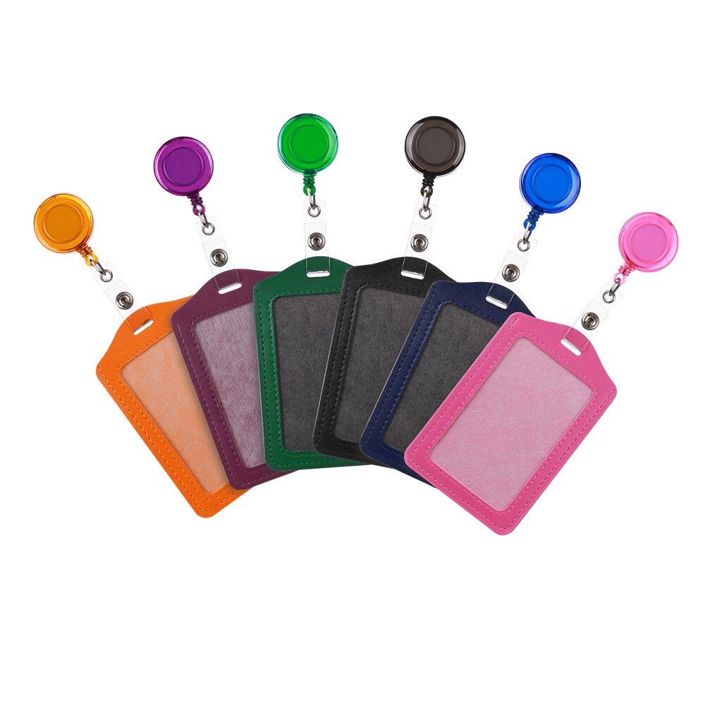 Bank Credit Card Holders Men Women Bus ID Card Holders Identity Badge with Retractable Reel Tag Office Supplies