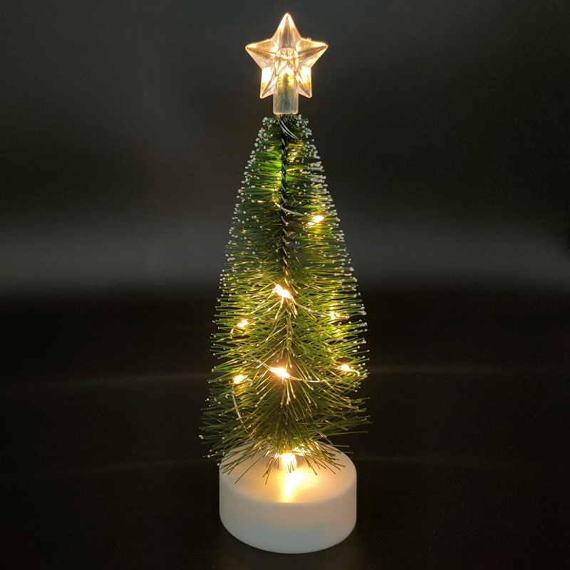 Mini Christmas Tree Cedar Desktop Christmas Tree LED Glowing Christmas Tree For Christmas Year Home Decoration