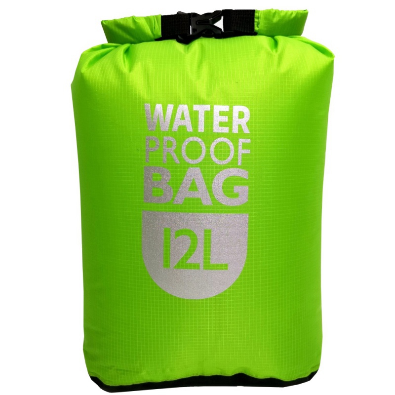 6L/12L/24L Waterproof Dry Bag Water Resistance Bag Pack Sack Swimming Rafting Kayaking River Floating Sailing Trekking Canoing: Light Green / L