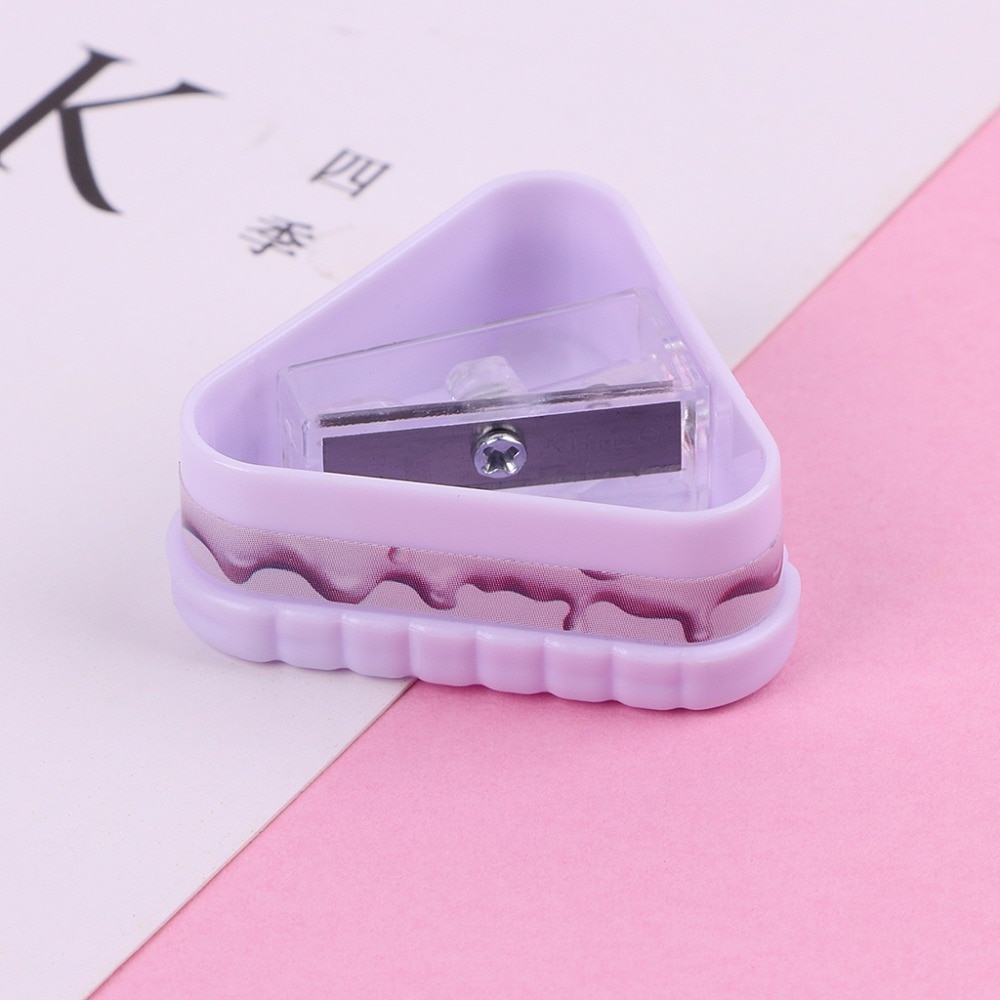 1PC mignon Cookie écolier taille-crayon fournitures scolaires papeterie