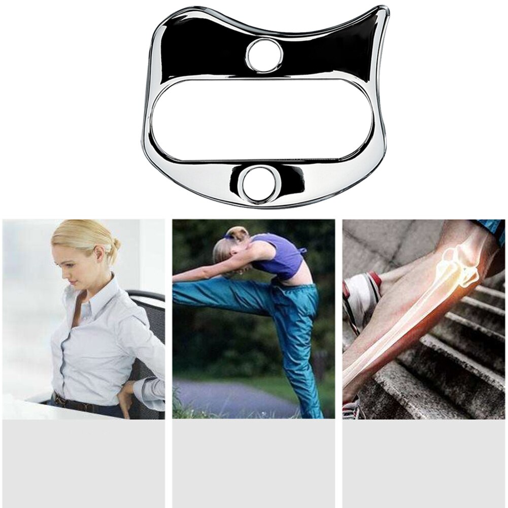 Therapy Massage Tools Deep Tissue Scraping Physical Therapy Board For Back Leg Arm Neck Shoulder Stainless Steel Silver