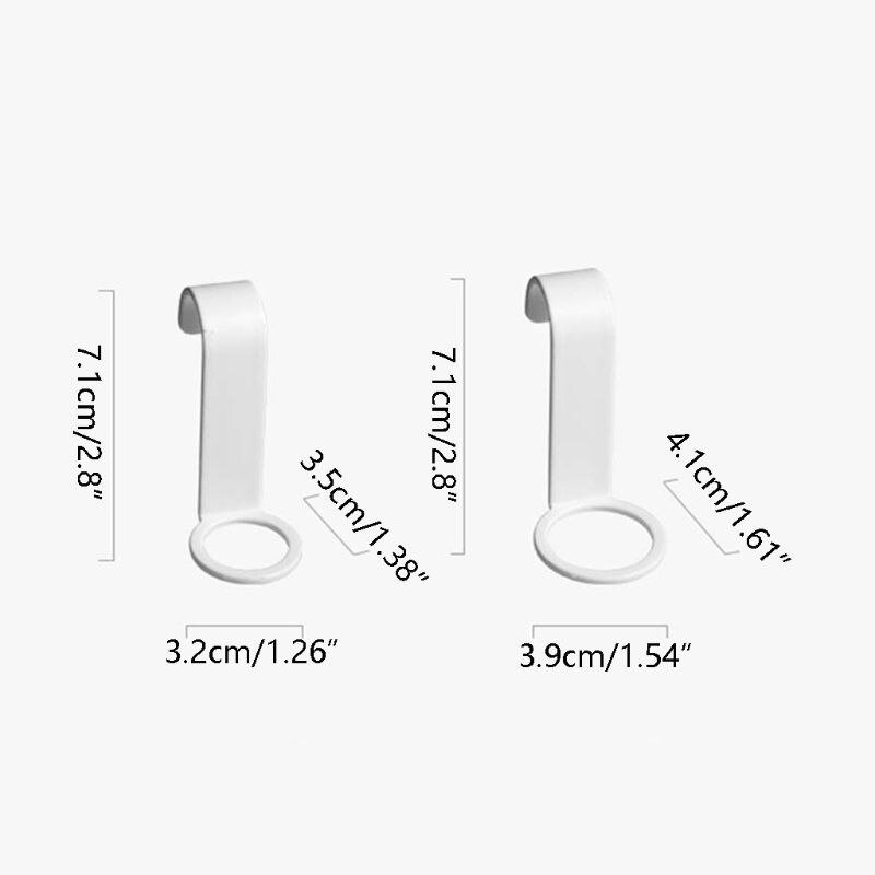 8 st 2.5cm 3.1cm s format badrum dusch schampo flaskhållare krok hängande förvaring kökstillbehör organisatör