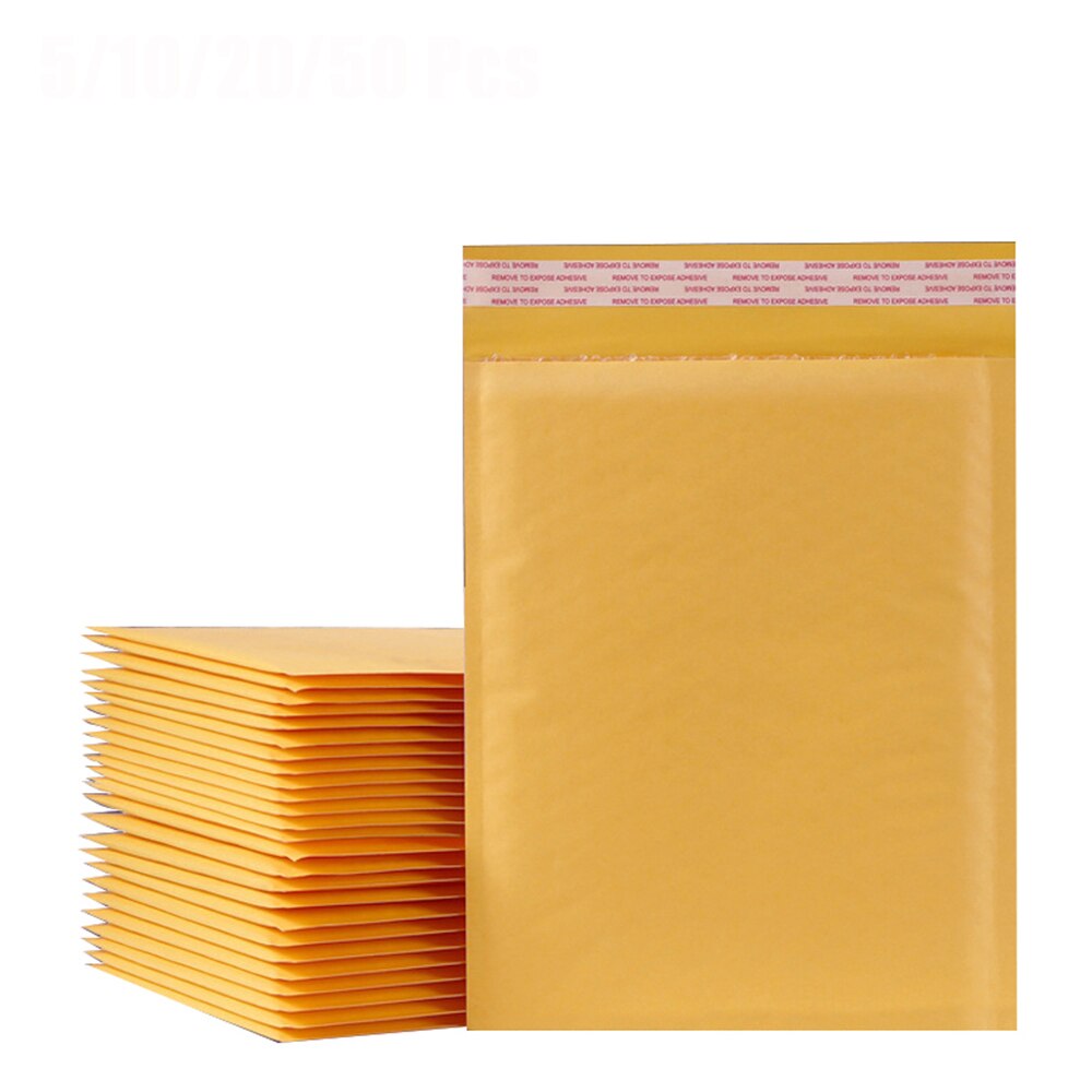 10PCS Kraft Paper Bubble Mailers Bags Padded Envelopes Bag Self Adhesive Seal Bag Courier Packaging Storage Bags