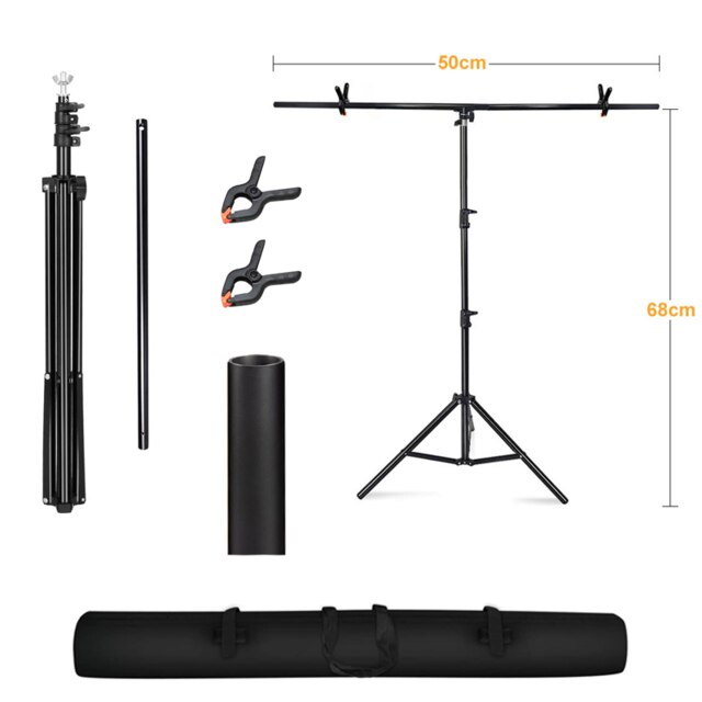 50X68Cm Achtergrond Ondersteuning Stand Kit T-Vormige Achtergrond Frame Fotografie Kits Voor Foto Studio Fotografie: A