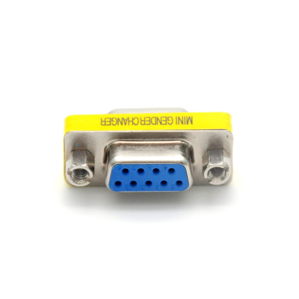 DB9 9Pin Vrouwelijke Aan Vrouwelijke Mini Gender Changer Adapter RS232 Seriële Plug Com Connector D-Sub Socket Converter