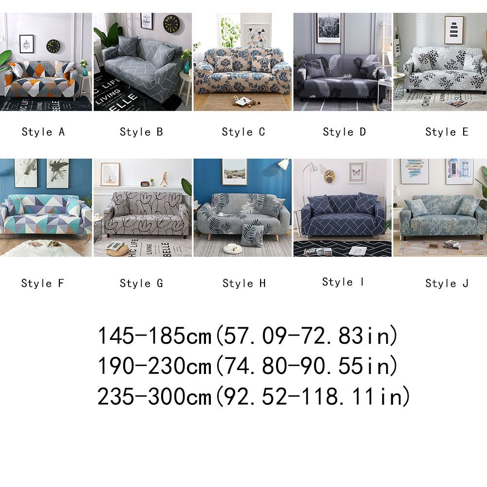 Household Elastic Printed Sofa Cover Antidirty Dust-proof Couch Cover Non-slip Full Coverage Sofa Protector Living Room