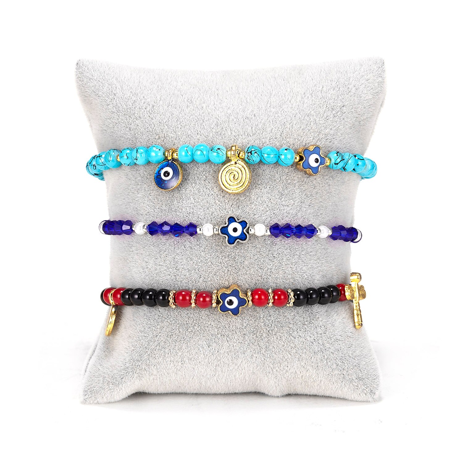 Bracelet turc porte-bonheur mauvais œil pour femmes, bijoux faits à la main avec des yeux bleus, pour Couple, amitié, fête d&#39;anniversaire,