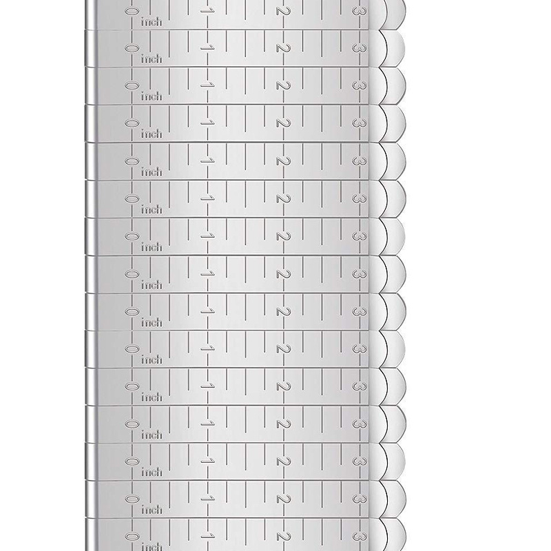 20 sztuk metalowe klipsy robić szycia klips ze stali nierdzewnej obszycie klipy z wbudowanym linijka tkaniny władca pomiaru DIY narzędzie robić szycia
