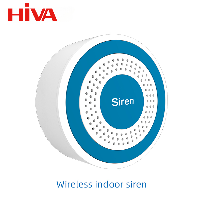 Indoor Strobe Siren 433MHZ Light Siren Mini Standalone Strobe Siren Home Security Sound Alarm System With PIR Door Sensor: Red