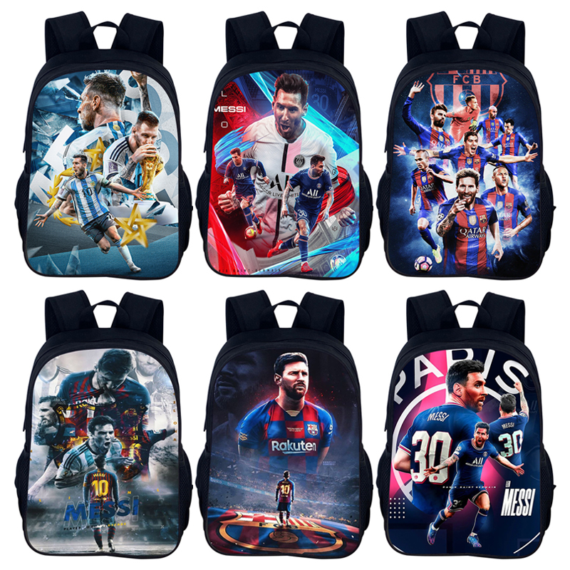 FußBall-Sportrucksack M-Messis Schultasche Jungen und Mädchen Sportrucksack Stern Spieler Schulrucksack Büchertaschen als bestes