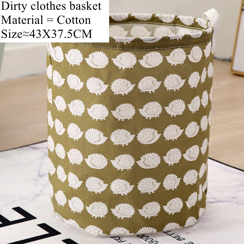 Zerolife – panier à linge pliable 33x35, joli panier de rangement pour linge divers, impression de cosmétiques, coton et lin, organisateur de bureau: 34005