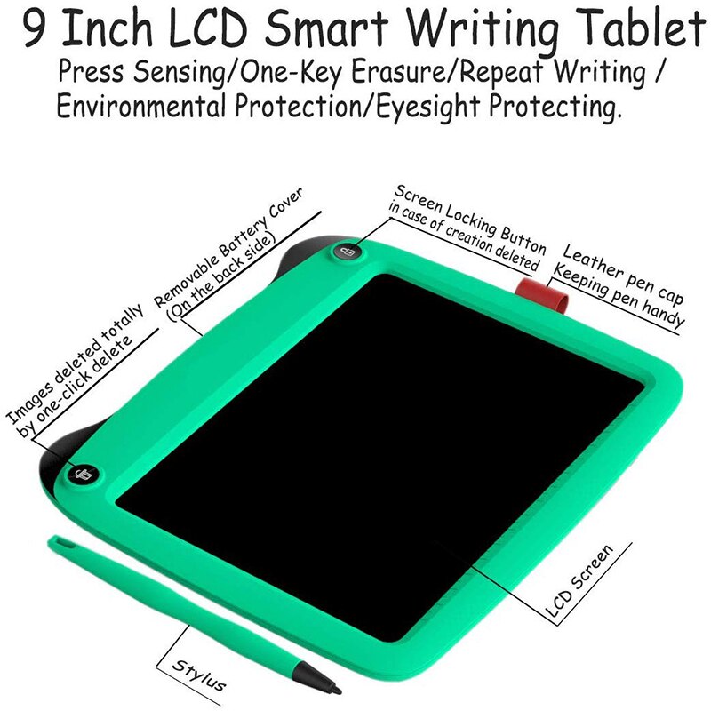 Colorful Sn 9 Inch Electronic Writing Board Doodle Board-Best for Kids