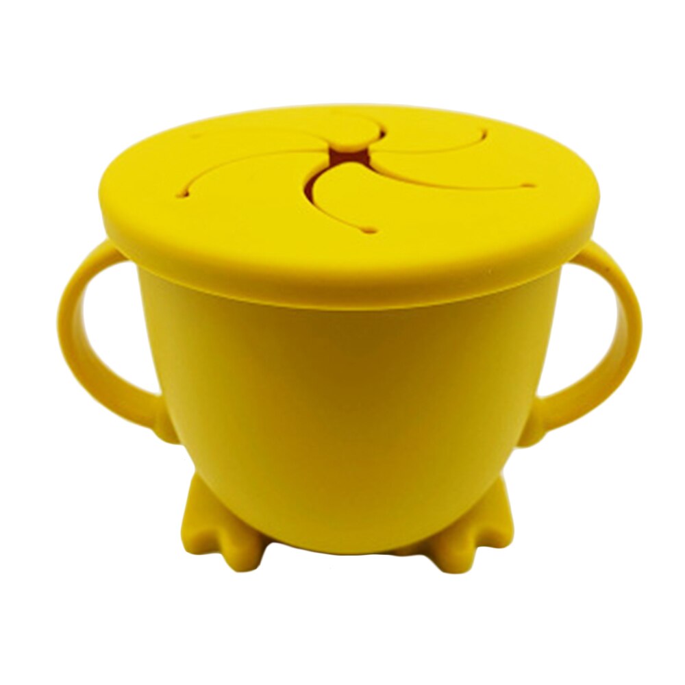 Babyvoedingsbekers, babyleerbekers, babydrinkgerei, siliconen snackbekers voor peuters en kinderen met siliconen babytrainerbeker: Verbrand geel