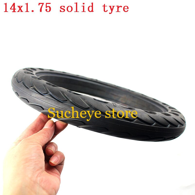 Oniissy Solid Tire, 14 Inch 14x2.75 Ebike Tyre, Electric Scooter Tyre 2.75-10 Front Rear Mini For Dirt Bike Tubeless Tyre Solid Tire Puncture- Proof For E-bike