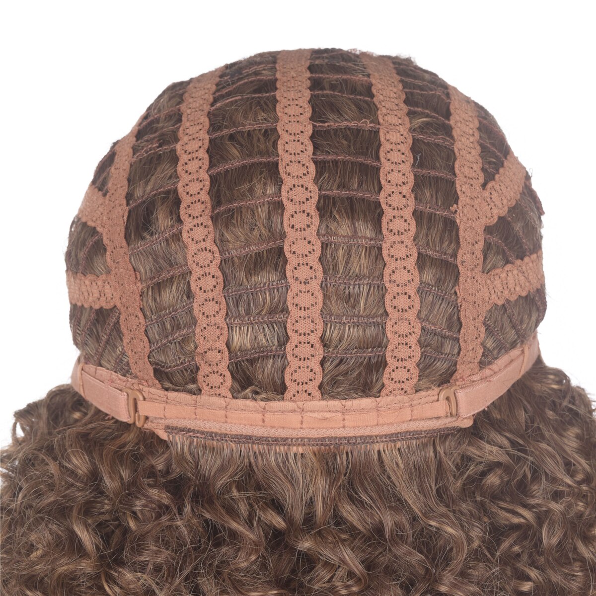 T27/33 Color 14 "corto Pelo Rizado Afro peluca con flequillo fibra resistente al calor rizado pelucas de pelo sintético americano africano