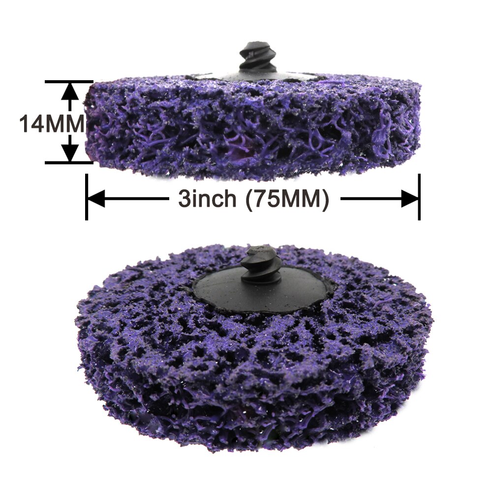 5PCS 3 Inch 75mm Quick Change Roloc Abrasive Disc Easy Strip & Clean Grinding Wheels for Rust Removal