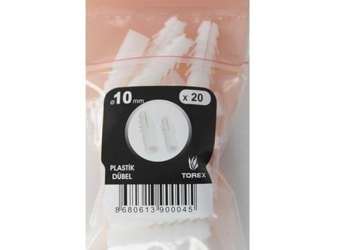 Plastic dowel 10Mm 20 pcs
