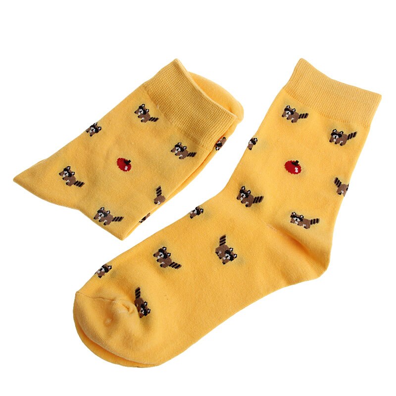 Cartoon Cotton Socks Multi-Color Dress Casual Men's Women's Socks