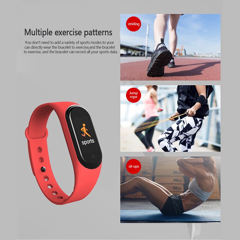 Bingofit M4 Pro Smart Wirstband Hartslagmeter Fitness Activiteit Tracker Waterdichte Smartband Temperatuur