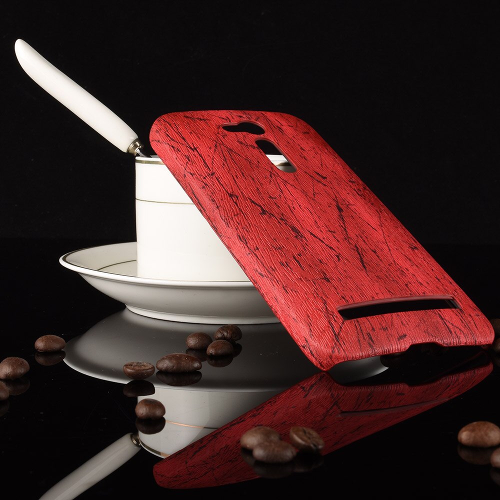 Neue Für Asus Zenfone Gehen ZB500KL Fall 5,0 zoll PU Holz leder korn handy holster Für Asus ZB500KL shell telefon-beutel-abdeckung