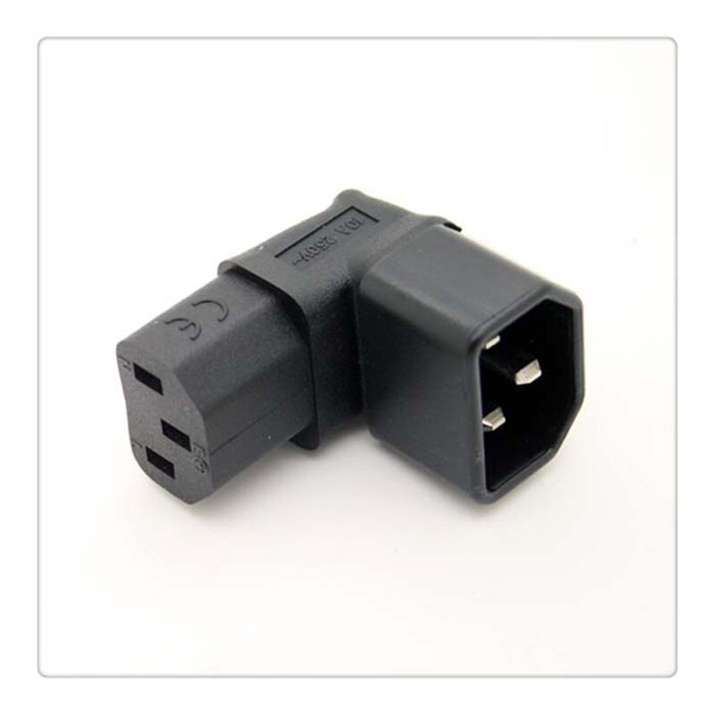 IEC 320 C14 Male naar C13 Vrouwelijke UP bocht 90 graden conveter Adapter PDU UPS Adapter server power converter plug